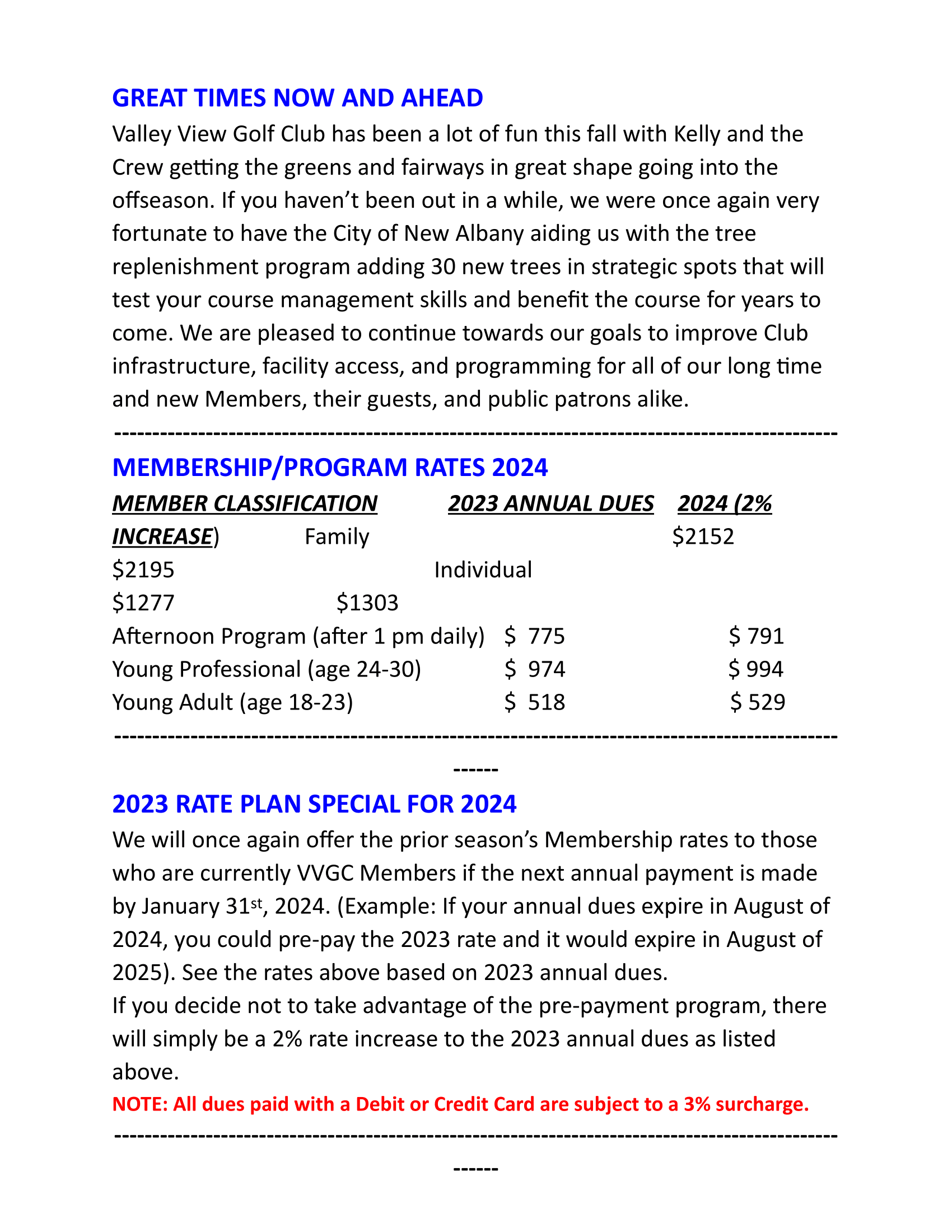 REVISED VV EMAIL TO MEMBERSHIP DECEMBER 2023 1 1